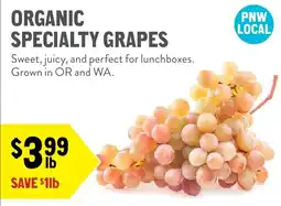 New Seasons Market Organic specialty grapes offer