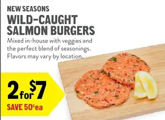 New Seasons Wild-caught Salmon Burgers