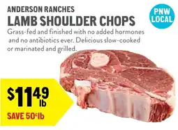 New Seasons Market Anderson Ranches Lamb Shoulder Chops offer