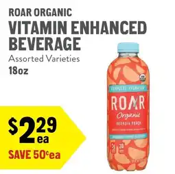 New Seasons Market Roar organic vitamin enhanced beverage offer