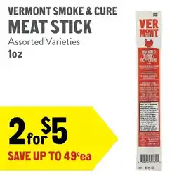 New Seasons Market Vermont smoke & cure meat stick offer