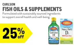 New Seasons Market Carlson fish oils & supplements offer