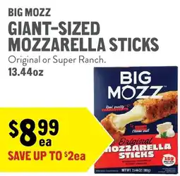 New Seasons Market Big Mozz giant-sized mozzarella sticks offer