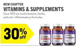 New Seasons Market New Chapter vitamins & supplements offer