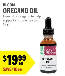 New Seasons Market Bloom oregano oil offer