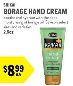 New Seasons Market Shikai borage hand cream offer