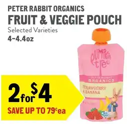 New Seasons Market Peter rabbit organics fruit & veggie pouch offer