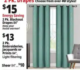 Ocean State Job Lot Energy Saving Blackout Drapes offer