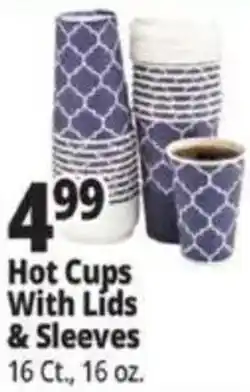 Ocean State Job Lot Hot Cups With Lids & Sleeves offer