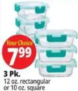 Ocean State Job Lot Your Choice rectangular or square containers offer