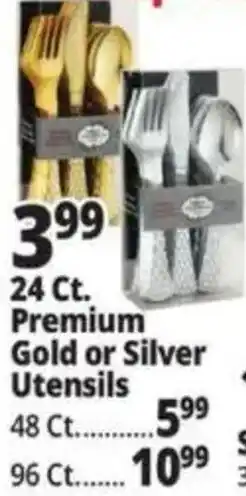 Ocean State Job Lot Premium Gold or Silver Utensils offer