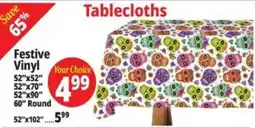 Ocean State Job Lot Festive Vinyl Tablecloths offer