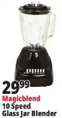 Ocean State Job Lot Magicblend 10 Speed Glass Jar Blender offer