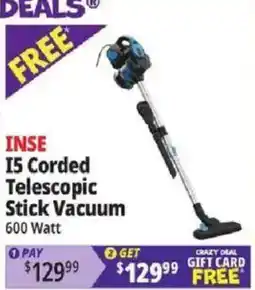 Ocean State Job Lot Inse i5 corded telescopic stick vacuum offer