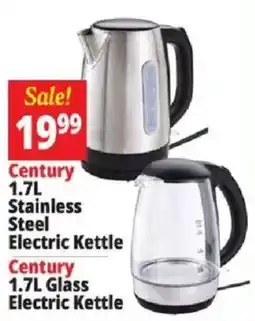 Ocean State Job Lot Century 1.7L Stainless Steel Electric Kettle offer