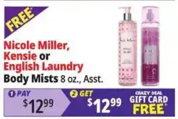Ocean State Job Lot Nicole Miller, Kensie or English Laundry Body Mists offer