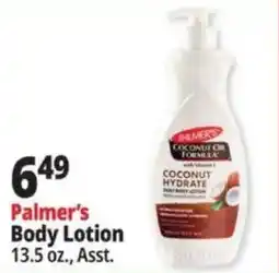 Ocean State Job Lot Palmer's Body Lotion offer