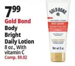 Ocean State Job Lot Gold Bond Body Bright Daily Lotion offer