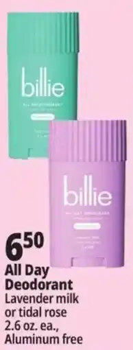 Ocean State Job Lot Billie All Day Deodorant offer
