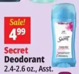 Ocean State Job Lot Secret Deodorant offer