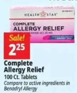 Ocean State Job Lot Health Star Complete Allergy Relief offer