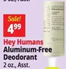 Ocean State Job Lot Hey Humans Aluminum-Free Deodorant offer