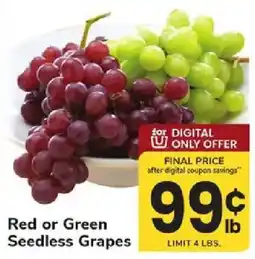 ACME Red or Green Seedless Grapes offer