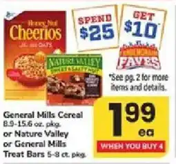 ACME General Mills Cereal or Nature Valley or General Mills Treat Bars offer
