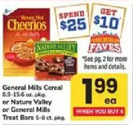 General Mills Cereal or Nature Valley or General Mills Treat Bars