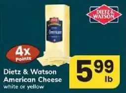 ACME Dietz & Watson American Cheese offer