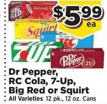 Food Town Dr Pepper, RC Cola, 7-Up, Big Red or Squirt offer