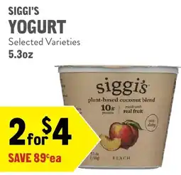 New Seasons Market Siggi's Yogurt offer