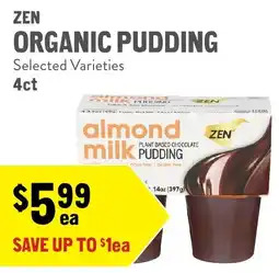 New Seasons Market Zen organic pudding offer