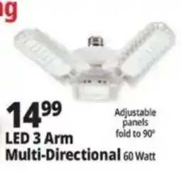 Ocean State Job Lot Led 3 Arm Multi-Directional offer