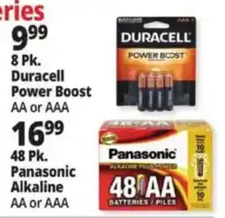 Ocean State Job Lot Duracell Power Boost AA or AAA offer