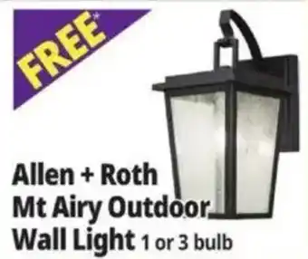 Ocean State Job Lot Allen + Roth Mt Airy Outdoor Wall Light offer