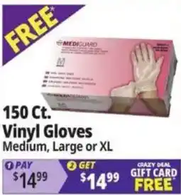 Ocean State Job Lot Mediguard vinyl gloves offer