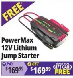 Ocean State Job Lot PowerMax 12V Lithium Jump Starter offer