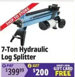 Ocean State Job Lot 7-Ton Hydraulic Log Splitter offer
