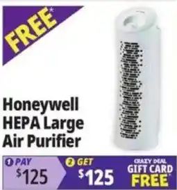 Ocean State Job Lot Honeywell HEPA Large Air Purifier offer