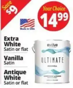 Ocean State Job Lot Evolve ultimate white paint offer