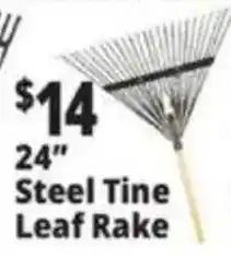 Ocean State Job Lot Steel Tine Leaf Rake offer
