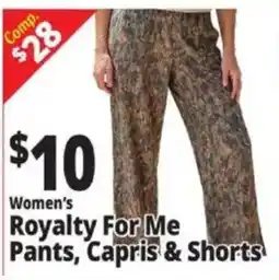 Ocean State Job Lot Women's Royalty For Me Pants, Capris & Shorts offer