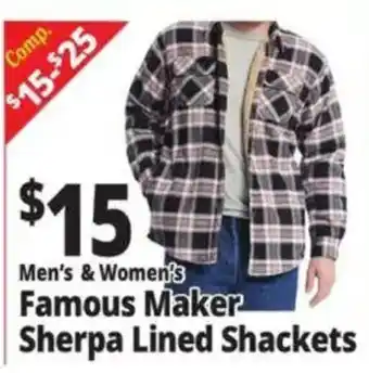Ocean State Job Lot Famous Maker Sherpa Lined Shackets offer