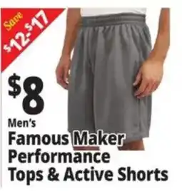 Ocean State Job Lot Famous Maker Performance Tops & Active Shorts offer