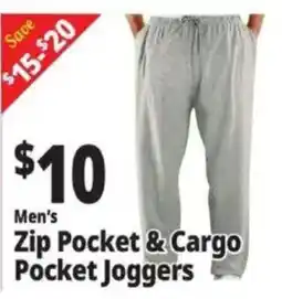 Ocean State Job Lot Men's Zip Pocket & Cargo Pocket Joggers offer