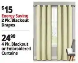 Ocean State Job Lot Energy Saving Blackout Drapes offer