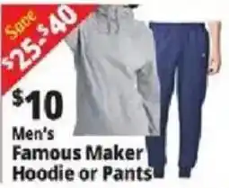 Ocean State Job Lot Men's Famous Maker Hoodie or Pants offer