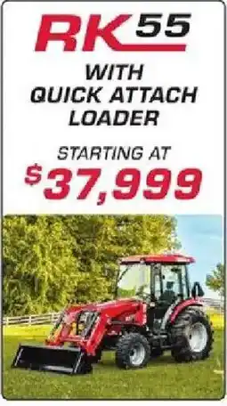 Rural King Rk 55 with quick attach loader offer
