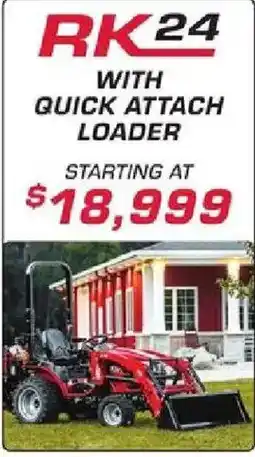Rural King Rk24 with quick attach loader offer